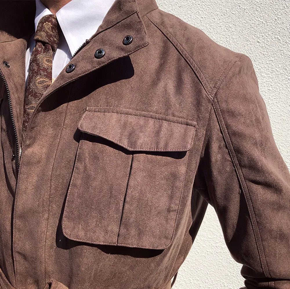 Veste Saharienne Homme avec Ceinture