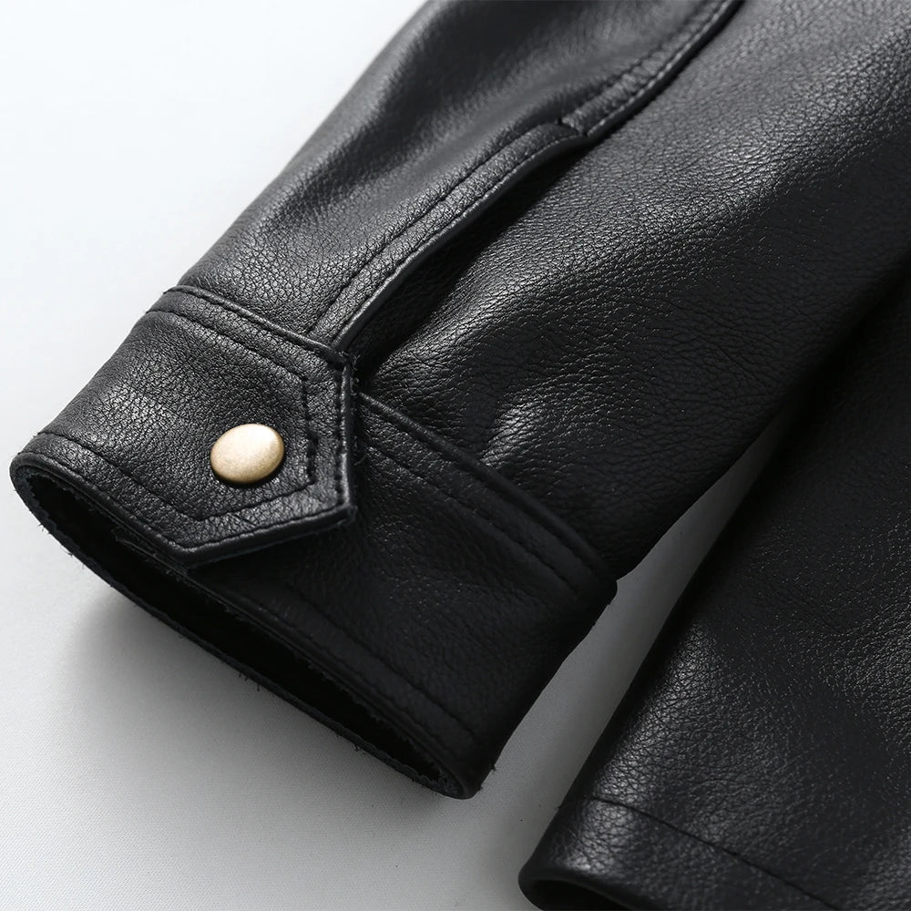 Veste Cuir Saharienne Homme