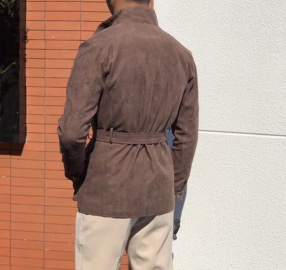 Veste Saharienne Homme avec Ceinture