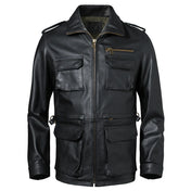 Veste Cuir Saharienne Homme