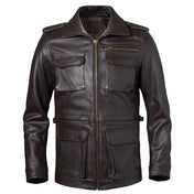 Veste Cuir Saharienne Homme