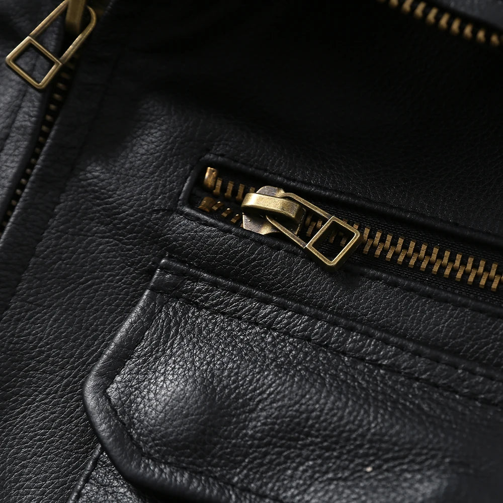 Veste Cuir Saharienne Homme