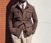 Veste Saharienne Homme avec Ceinture