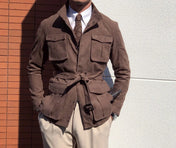 Veste Saharienne Homme avec Ceinture