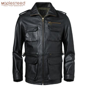 Veste Cuir Saharienne Homme