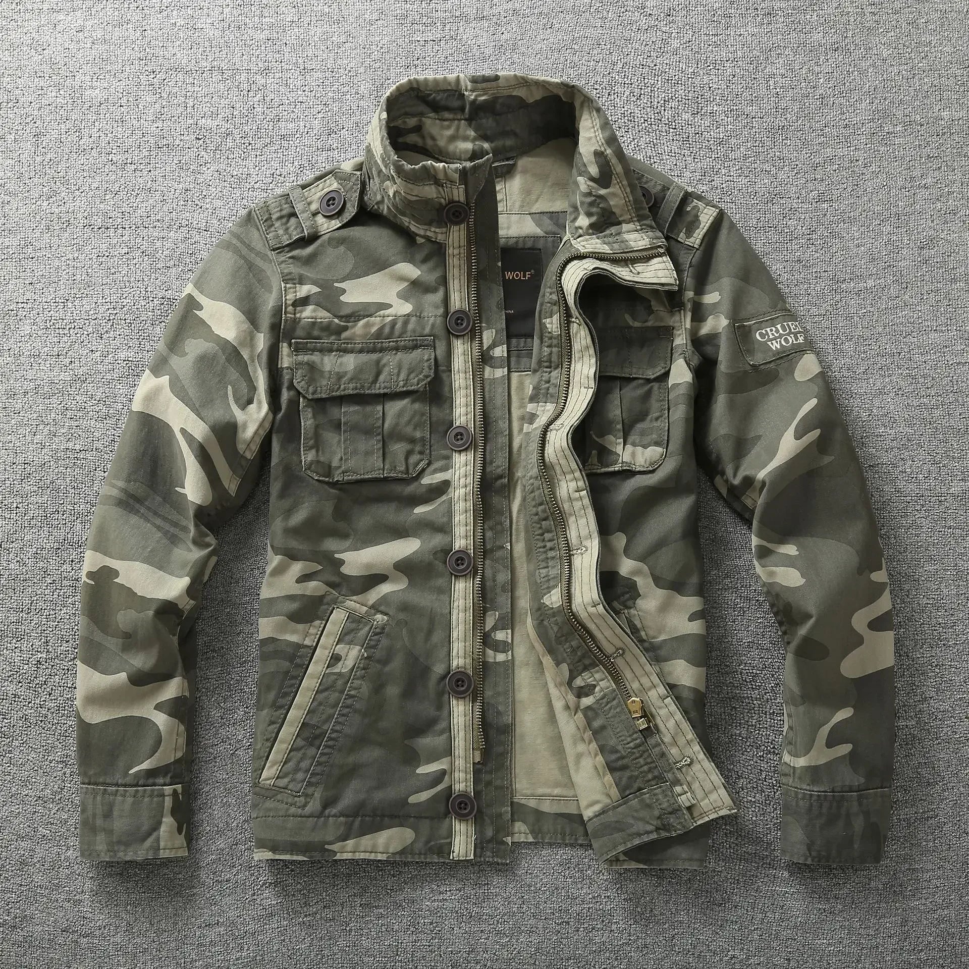 Veste Cargo Militaire Homme