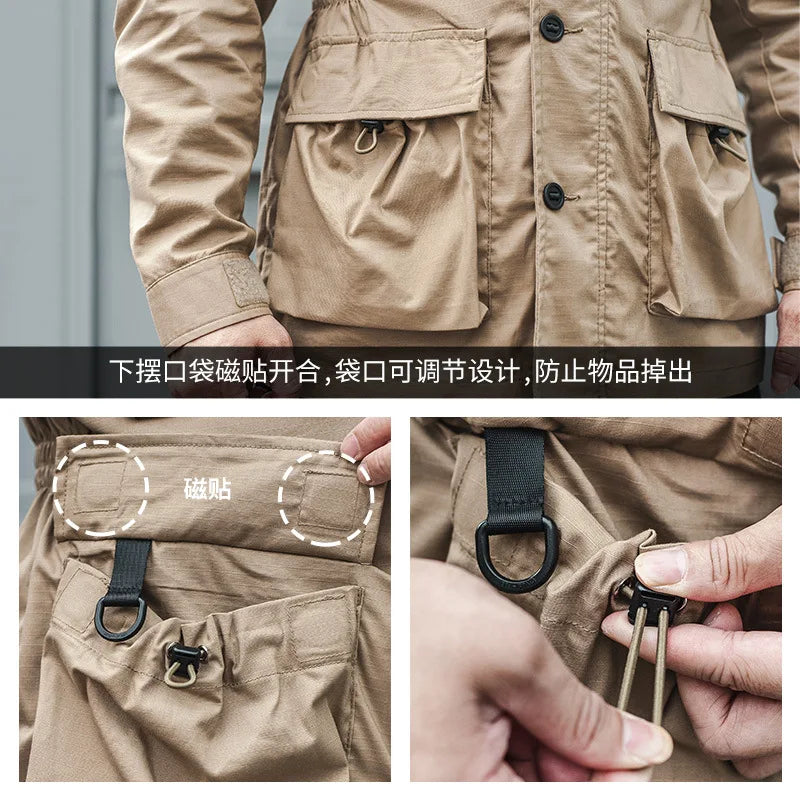 Veste Saharienne Beige Homme