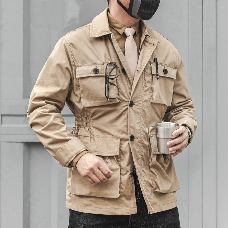 Veste Saharienne Beige Homme